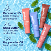 Alleyoop Lip Goals ceramide shea butter peppermint oil infographic