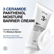 Anua 3 Ceramide Panthenol Moisture Barrier Cream hydration overview