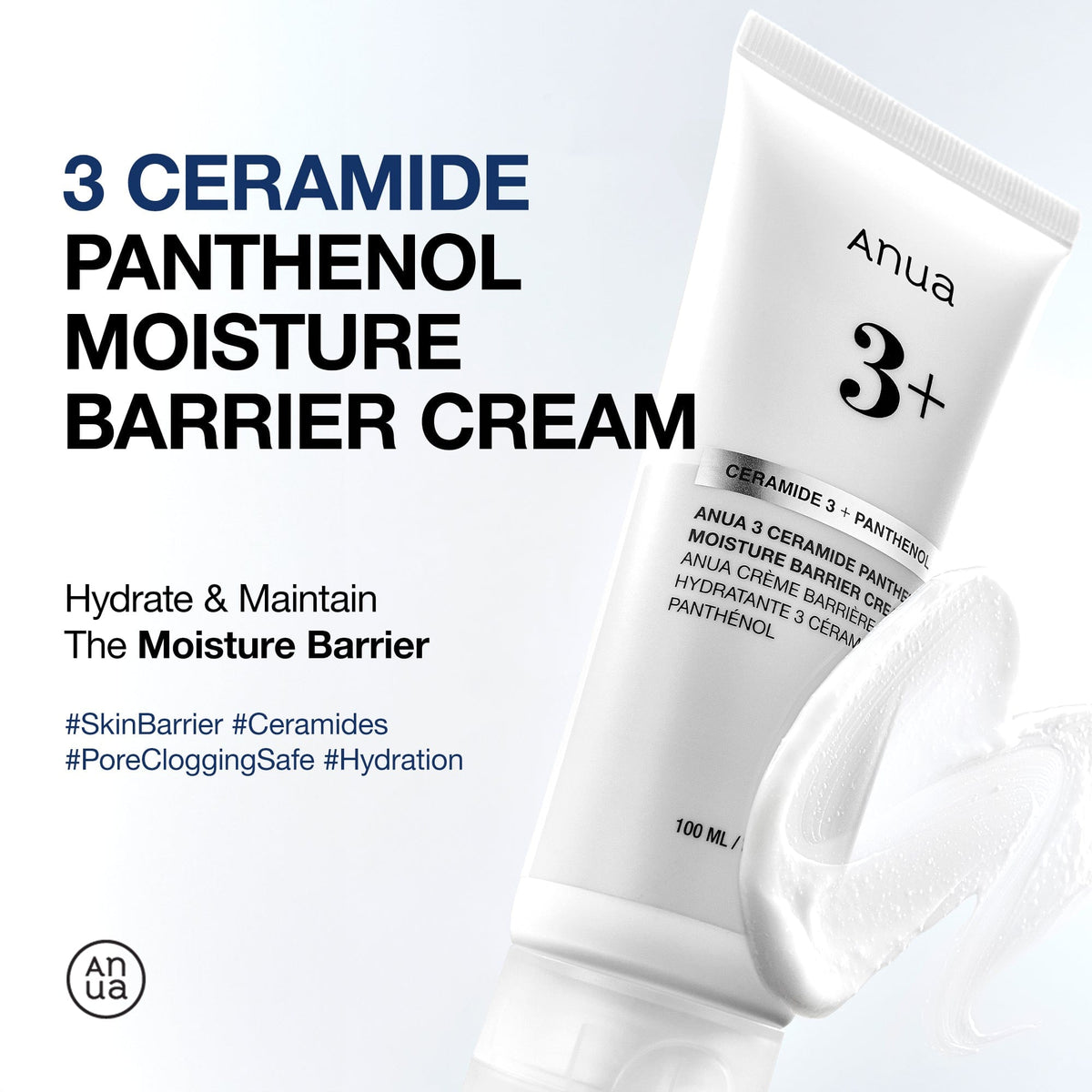 Anua 3 Ceramide Panthenol Moisture Barrier Cream hydration overview