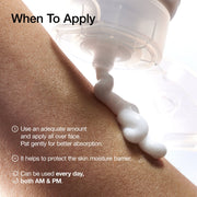 Anua 3 Ceramide Panthenol Moisture Barrier Cream morning and evening application