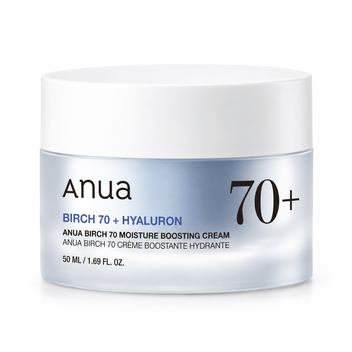 Anua Birch 70 Moisture Boosting Cream 50 ml jar on white background