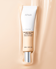 Anua Matt But Glow Cover Beige tube and beige cream texture