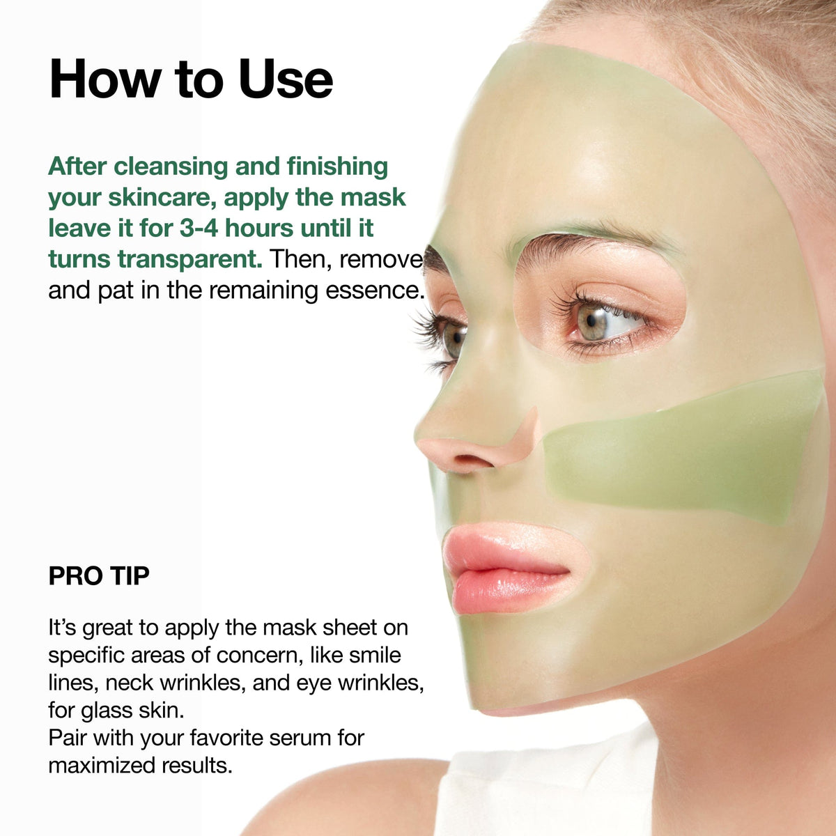 Anua Heartleaf 70 Soothing Collagen Mask three to four hour application directions