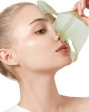 Anua Heartleaf 70 Soothing Collagen Mask upper and lower sheet application