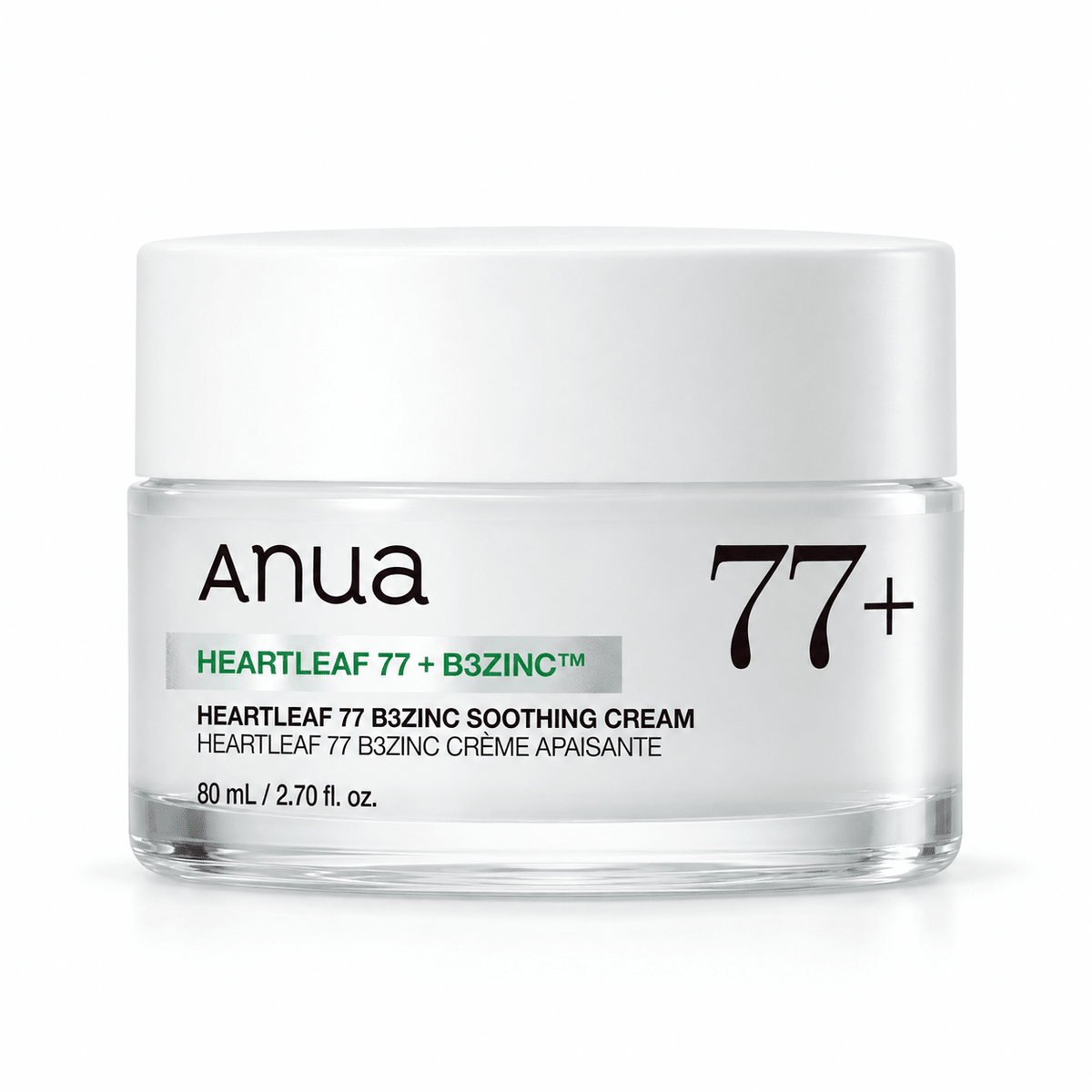 Anua Heartleaf 77 B3Zinc Soothing Cream 80ml jar