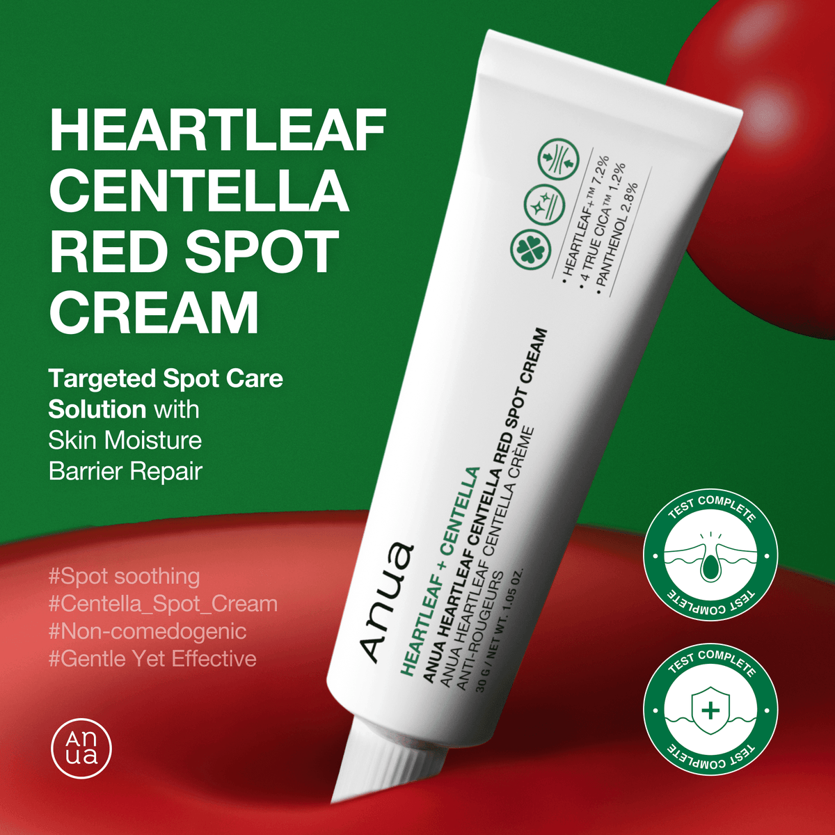Anua Heartleaf Centella Red Spot Cream 30g product overview
