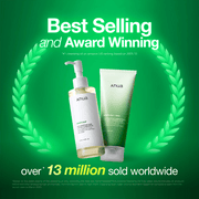 Anua official cleansing routine image showing Heartleaf Quercetinol Foam with cleansing oil sold separately