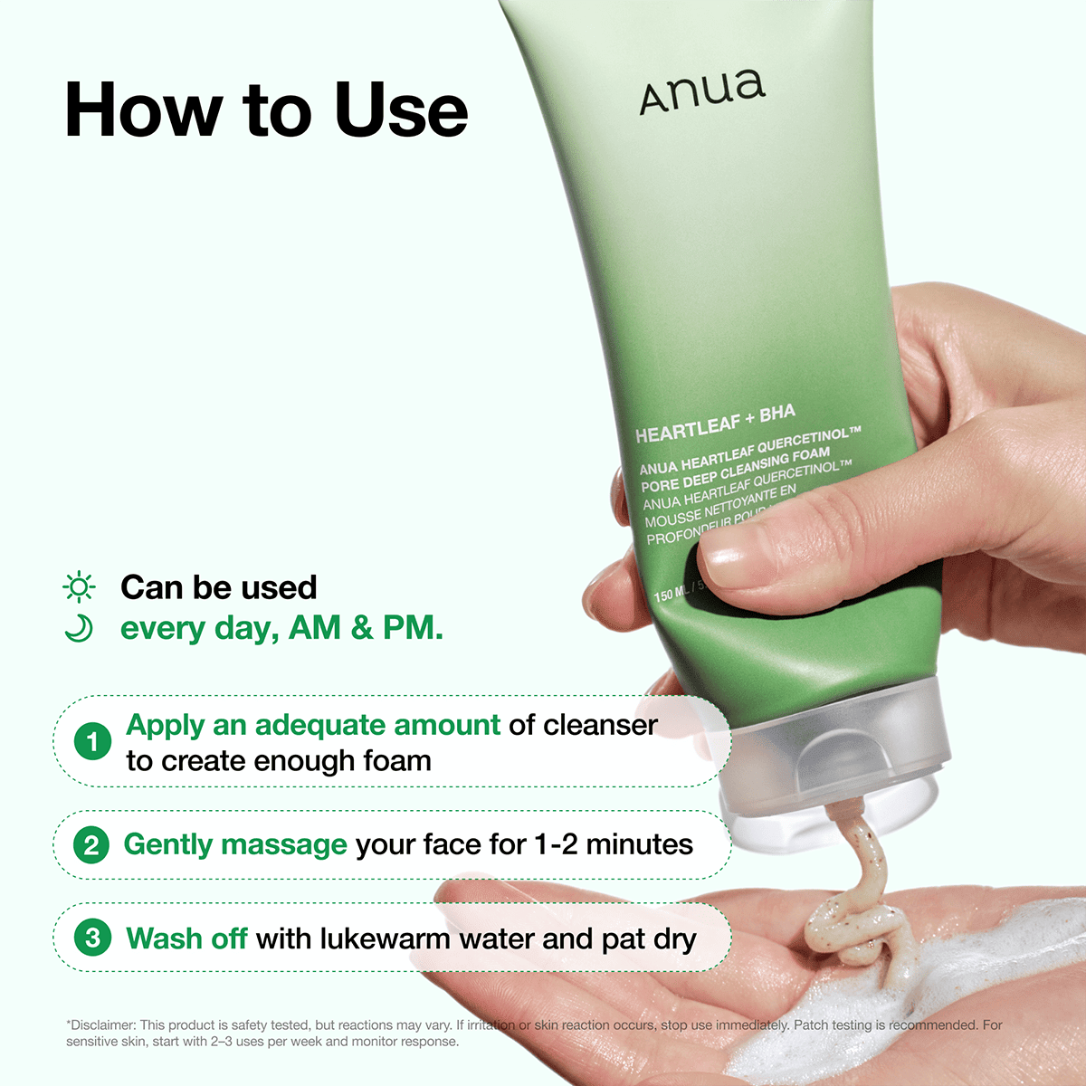 Anua Heartleaf Quercetinol Pore Deep Cleansing Foam official gallery image 10
