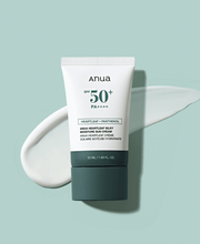 Anua Heartleaf Silky Moisture Sun Cream 50ml tube with cream texture