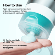 Official Anua PDRN cleansing foam daily cleansing directions