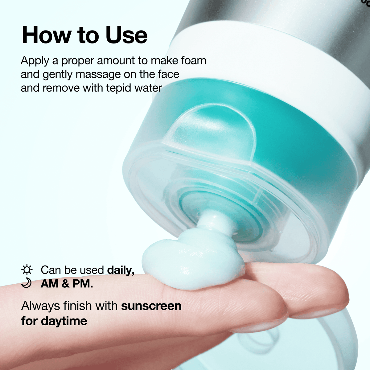 Official Anua PDRN cleansing foam daily cleansing directions