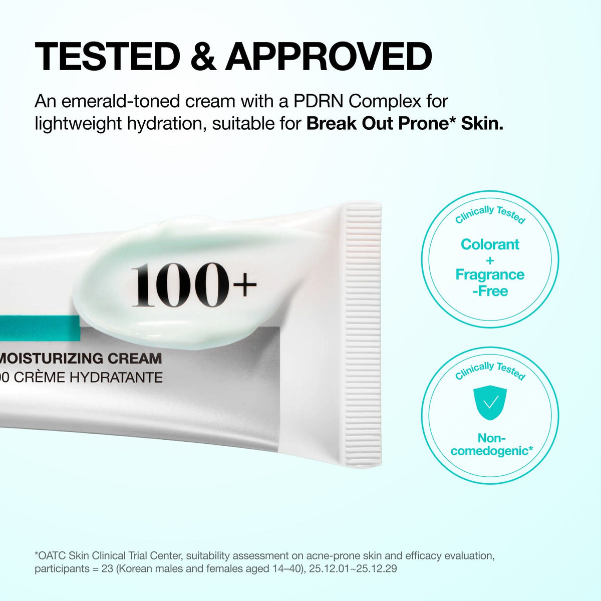 Anua PDRN cream fragrance-free and non-comedogenic testing information