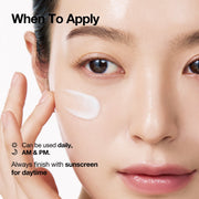 When to apply Anua PDRN cream morning and evening