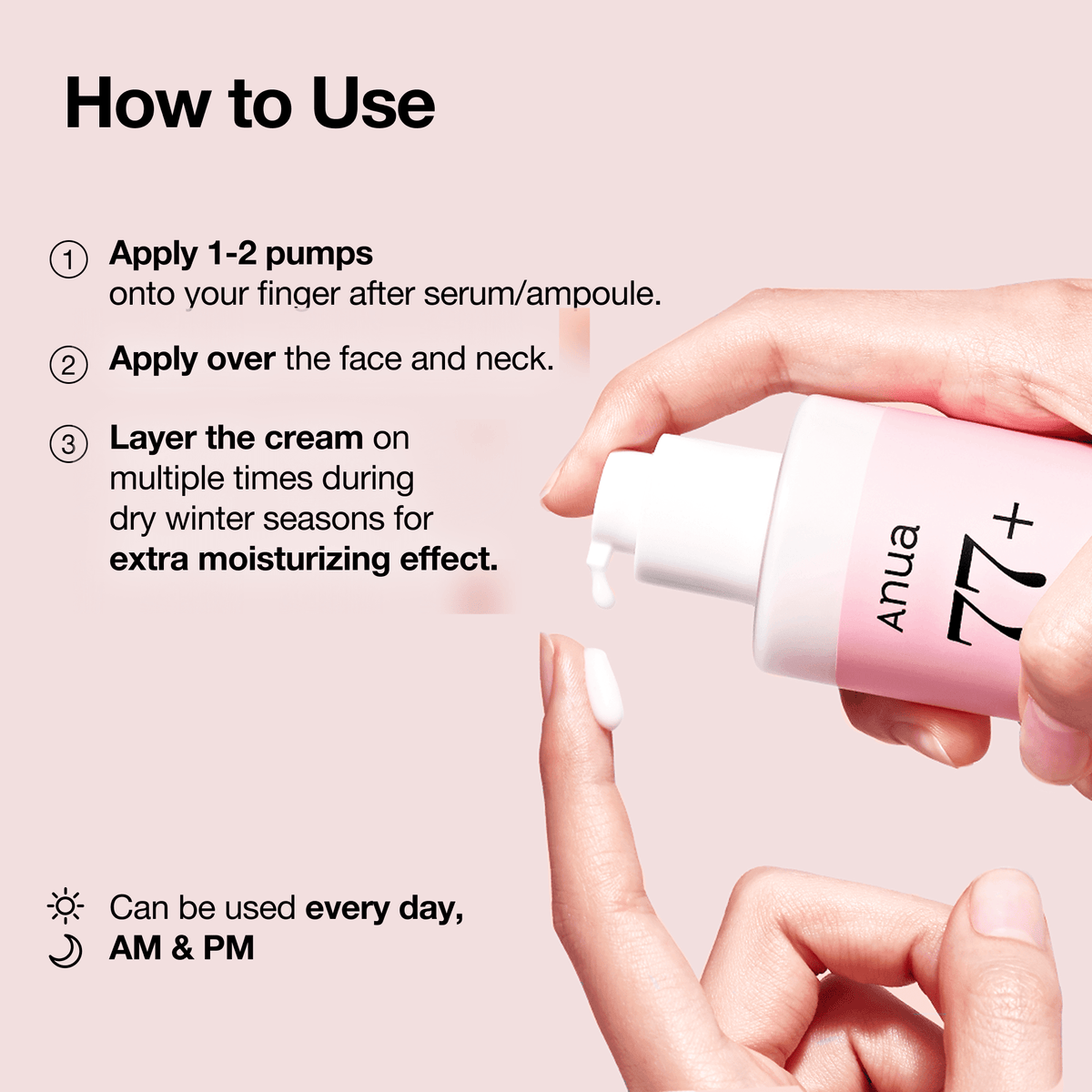 Anua Peach 77 Niacin Conditioning Milk face and neck application directions