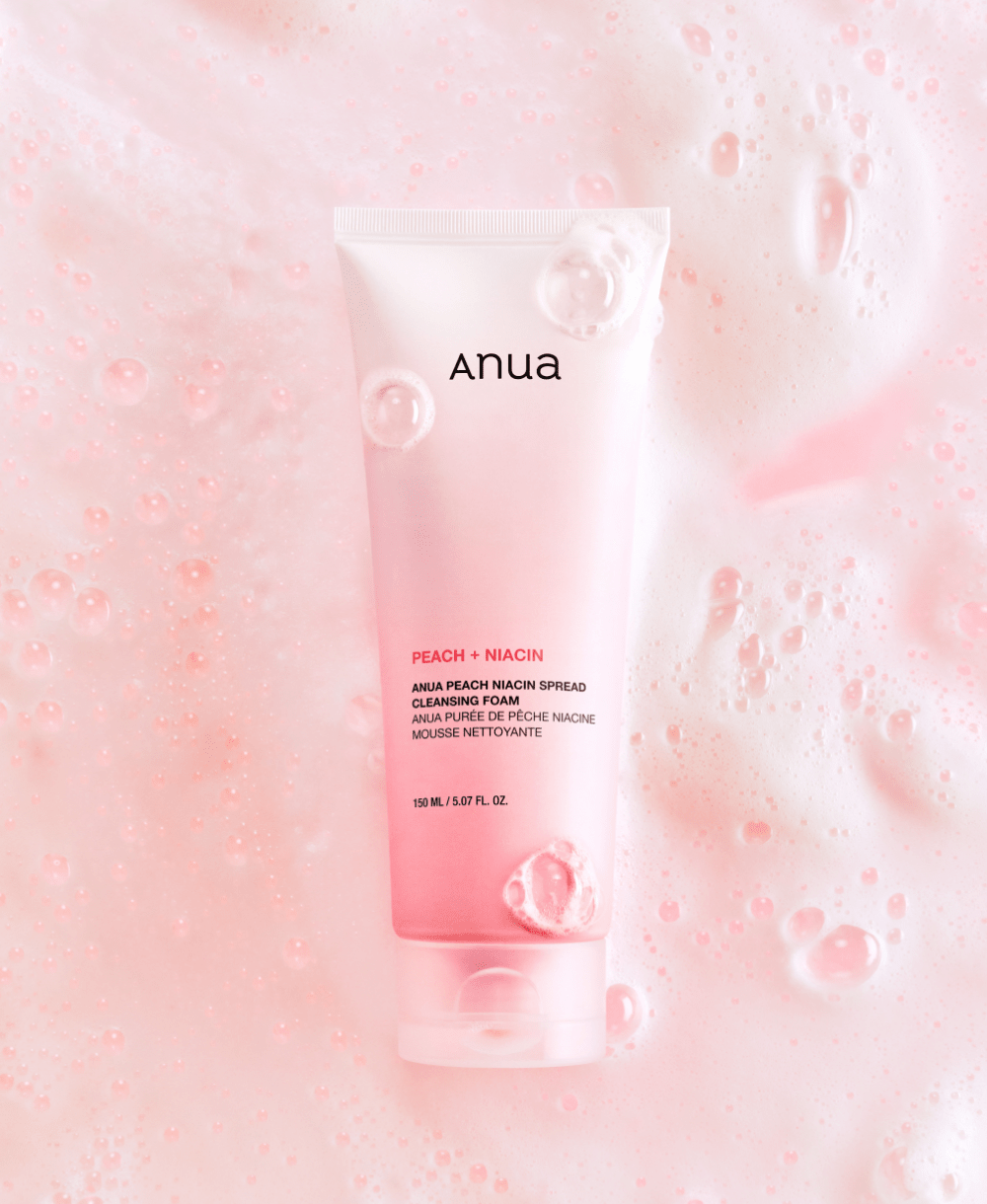 Anua Peach Niacin Spread Cleansing Foam official foaming texture setting