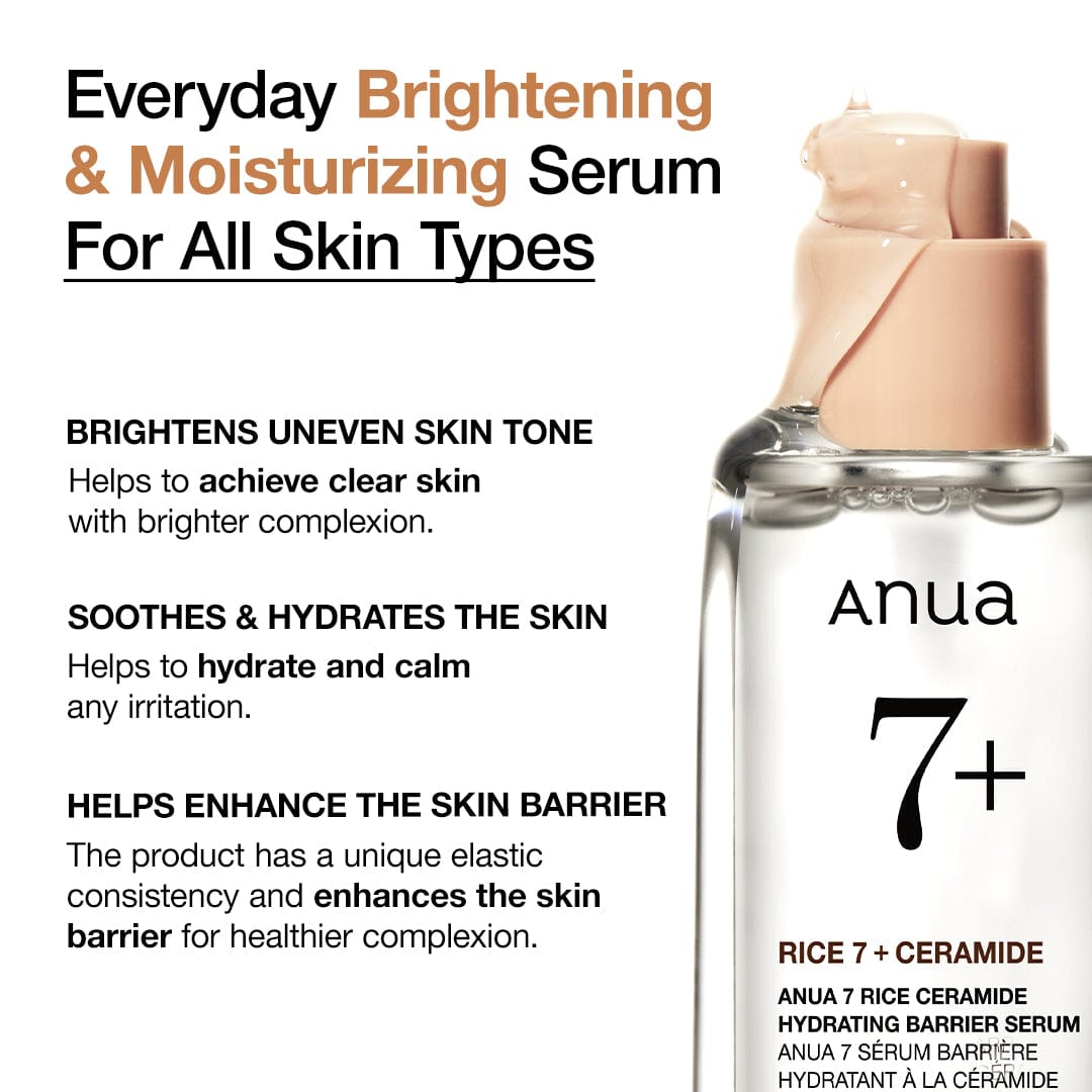 Anua Rice Ceramide 7 Hydrating Barrier Serum 50 ml official benefits