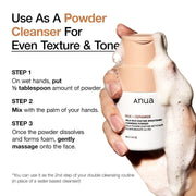 Anua Rice Enzyme Brightening Cleansing Powder foaming cleanser directions