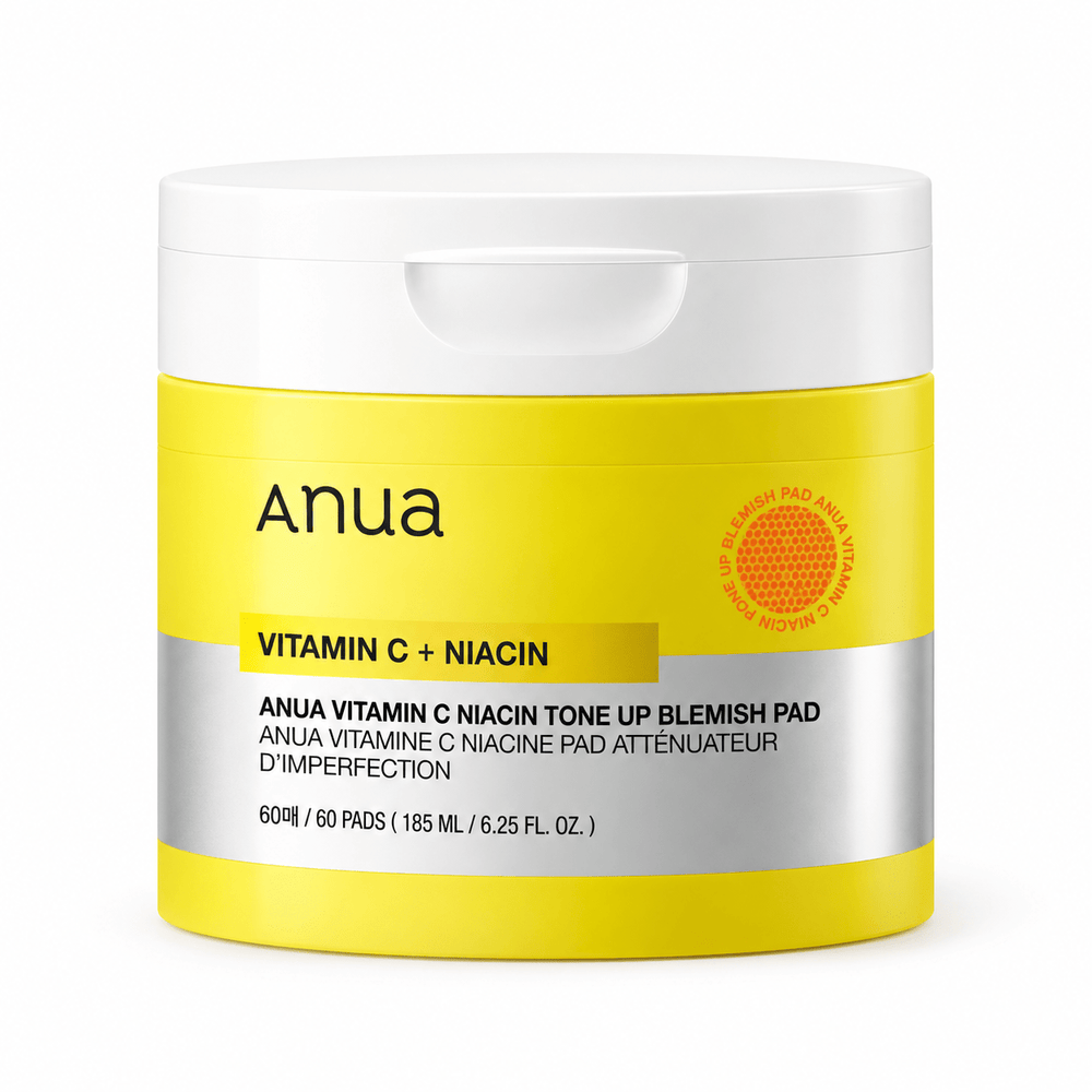 Anua Vitamin C Niacin Tone Up Blemish Pad 60 pads in yellow jar