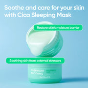 Banila Co Overnight Soothing Cica Sleeping Mask 100mL — Moisture-barrier care and soothing benefits