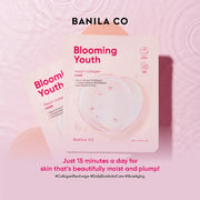 Banila Co Blooming Youth Peach Collagen Mask 10 Sheets — Peach Collagen Mask sachet and moisturizing care overview