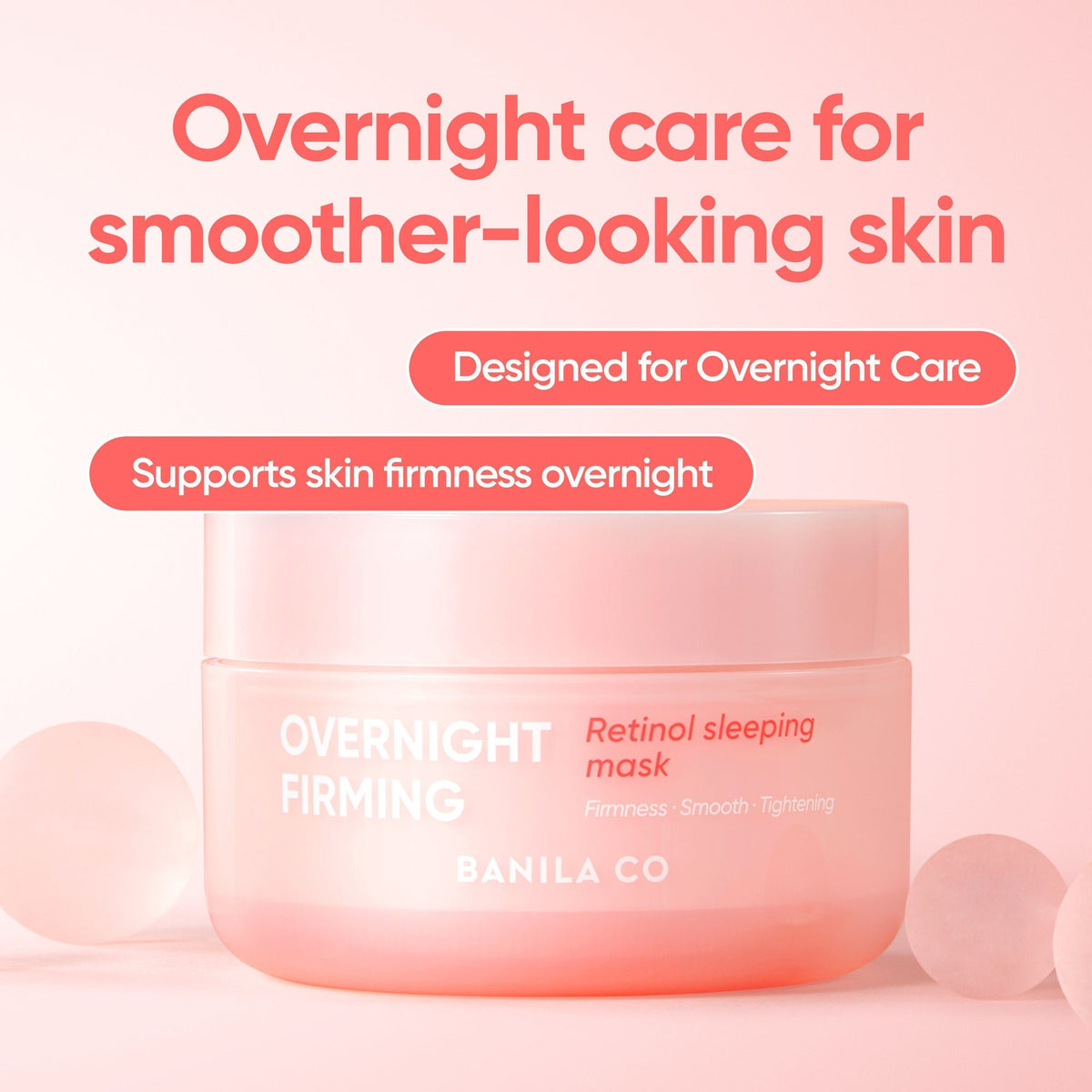 Banila Co Overnight Firming Retinol Sleeping Mask 100mL — Overnight care for smoother-looking skin
