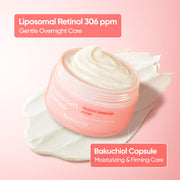 Banila Co Overnight Firming Retinol Sleeping Mask 100mL — Liposomal retinol and bakuchiol capsule highlights