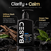 BASED Daily Facial Cleanser willow bark and green tea