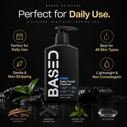 BASED Daily Facial Cleanser daily-use infographic