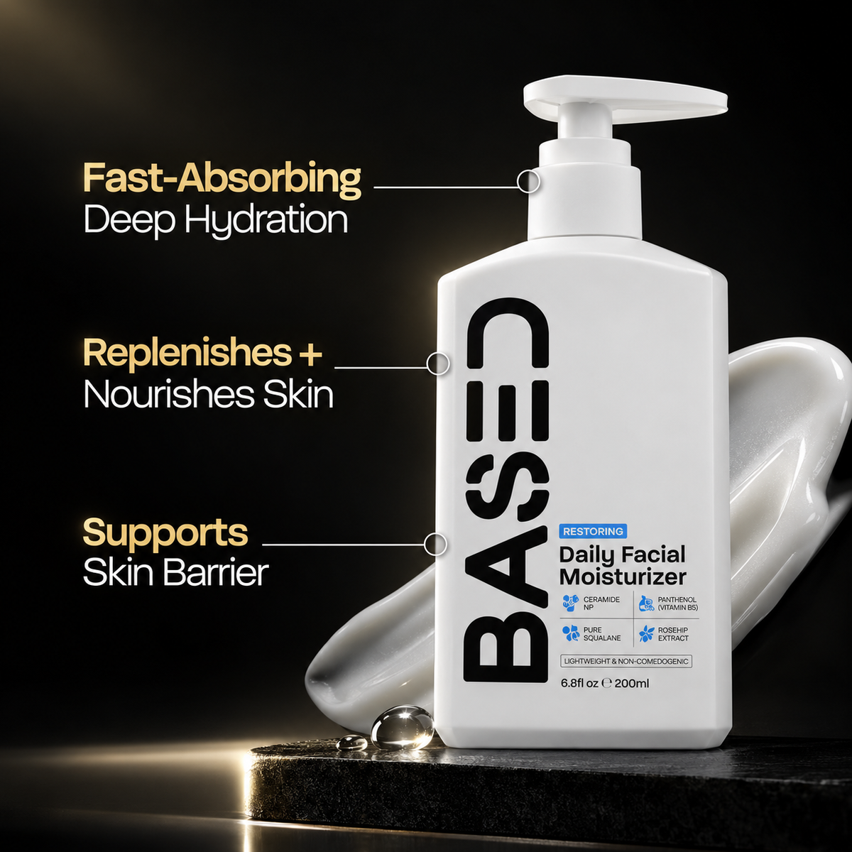 BASED Daily Facial Moisturizer deep hydration and skin barrier benefits