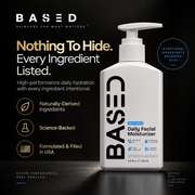 BASED Daily Facial Moisturizer naturally derived science backed formula