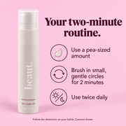 beaut. Whitening Toothpaste: Verified pea-sized amount two-minute twice-daily directions
