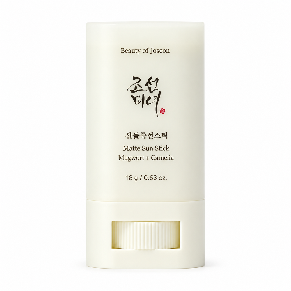Beauty of Joseon Matte Sun Stick Mugwort + Camellia SPF50+ PA++++ 18g on white background