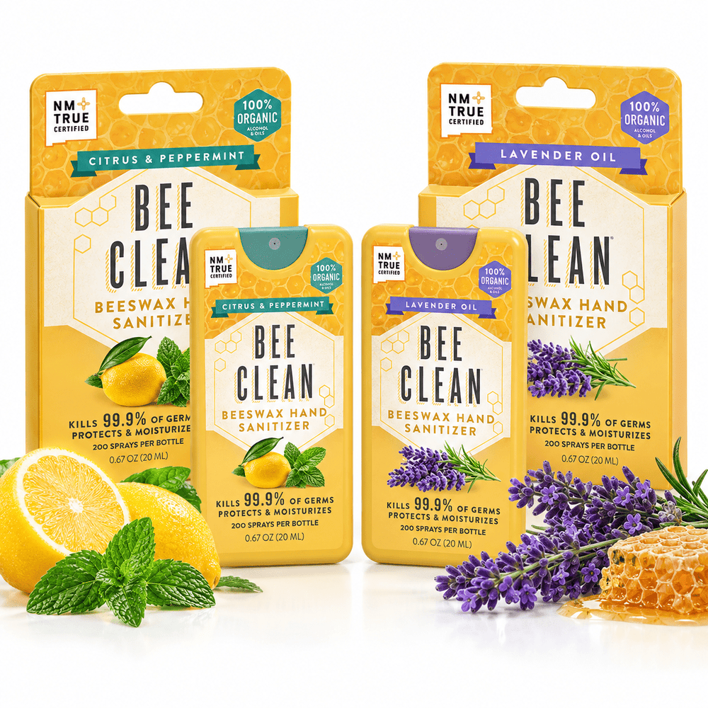 Bee Clean Beeswax Hand Sanitizer Citrus & Peppermint and Lavender Oil