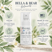 Bella & Bear Botanicals product values infographic
