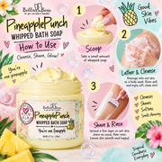 Pineapple Punch whipped bath soap and shave cream how to use