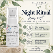 Starry Night nourishing night serum PM routine and how to use