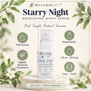 Starry Night nourishing night serum 1 fl oz 29.5 mL PM pump bottle face and neck