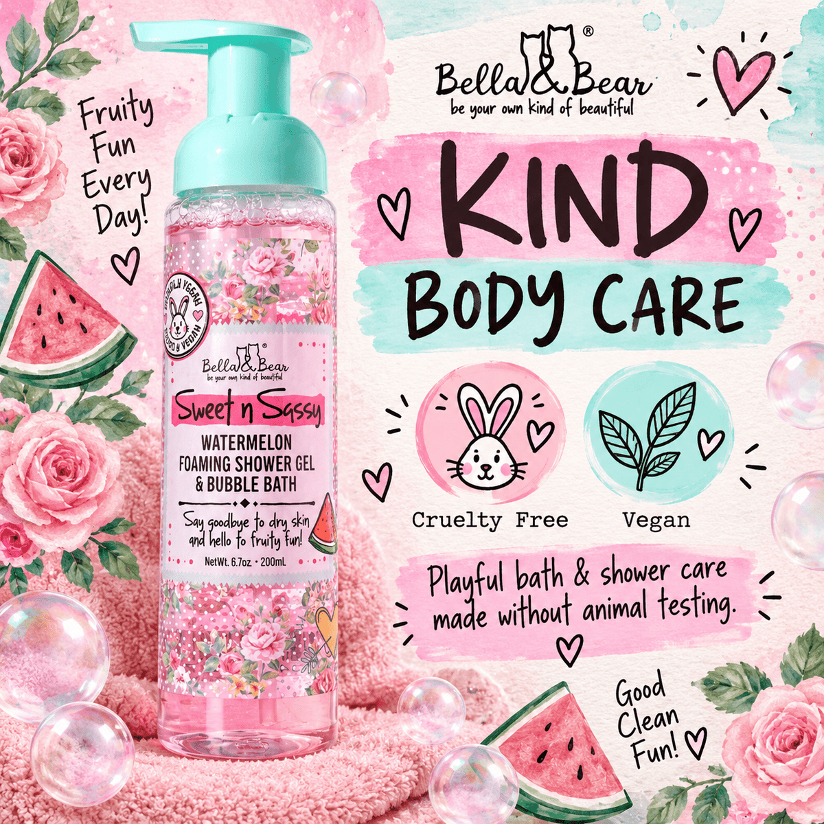 Bella & Bear Sweet n Sassy vegan and cruelty free body care