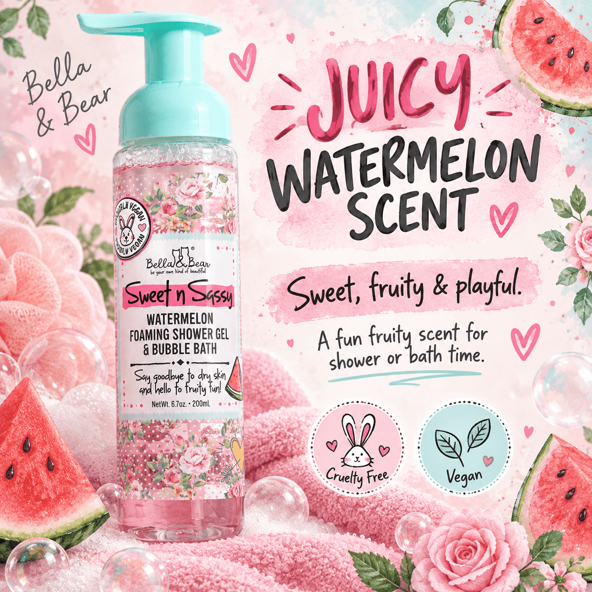 Bella & Bear Sweet n Sassy juicy watermelon scent