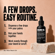 How to apply Blu Atlas Beard Oil