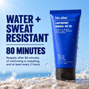 Blu Atlas Lightweight Mineral SPF 30 water resistance