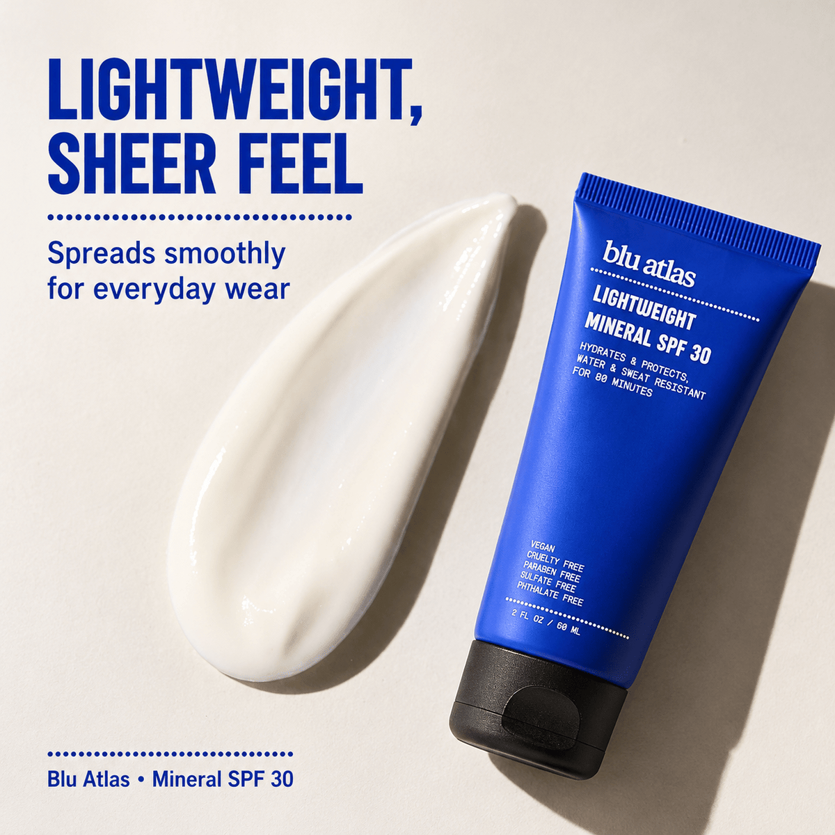 Blu Atlas Lightweight Mineral SPF 30 texture
