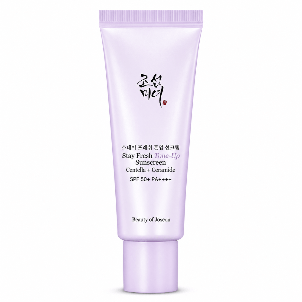 Beauty of Joseon Stay Fresh Tone-Up Sunscreen Purple 50mL on white