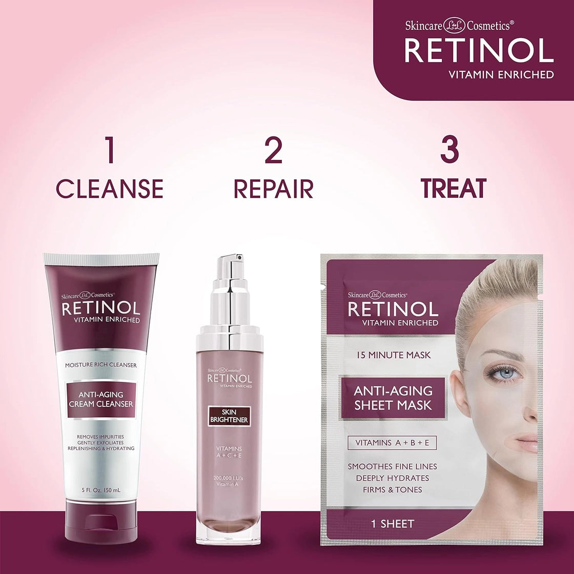 Livaura Retinol Anti-Aging Sheet Mask, 5 Pack