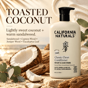 California Naturals Classic Clean Conditioner Toasted Coconut scent