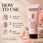 How to use California Naturals Deep Repair Hair Mask