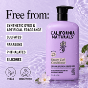 Dream Curl Conditioner free from sulfates parabens phthalates silicones and artificial additives