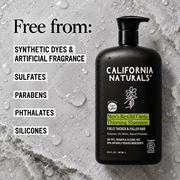 California Naturals Men's Re:GRO Shampoo free from synthetic dyes, artificial fragrance, sulfates, parabens, phthalates and silicones