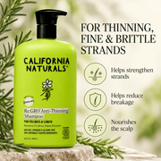 California Naturals Re:GRO benefits for thinning fine and brittle strands