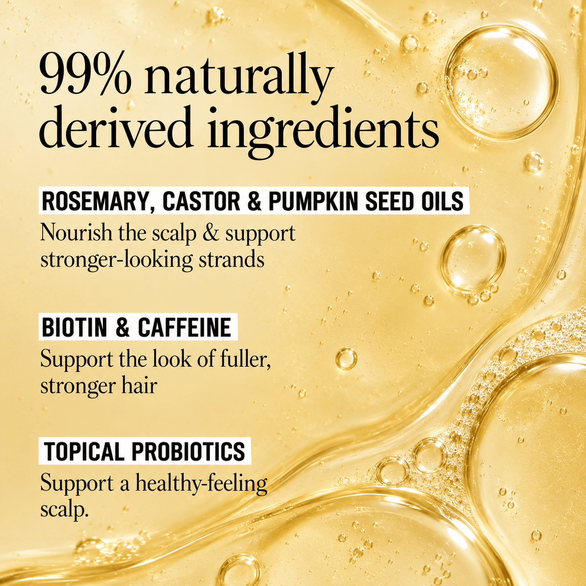 California Naturals Re:GRO key ingredients including rosemary oils biotin caffeine and topical probiotics